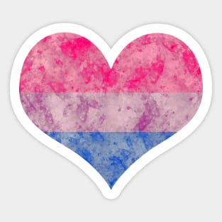 Bi Pride Heart - Watercolor Sticker